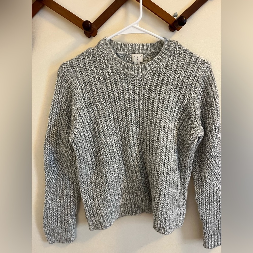Cozy Gray Knit Sweater